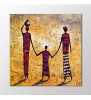 Arty Tablo Afrikalı Aile Tablo (Karışık)