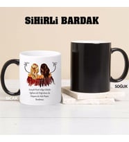Arkadaşa  Kupa Bardağı Sihirli (Beyaz)