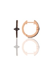 Söğütlü Silver Gümüş rose siyah taşlı eye gümüş halka küpe