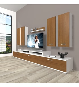 Decoraktiv Ekoflex 8d Slm Tv Ünitesi Tv Sehpası (Beyaz - Ceviz)