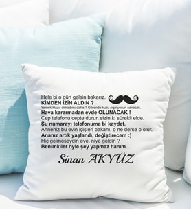 Kişiye Özel Meşhur Baba Sözleri Yastığı