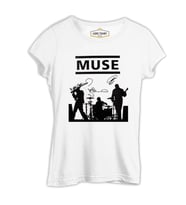 Muse - Band Beyaz Kadın Tshirt