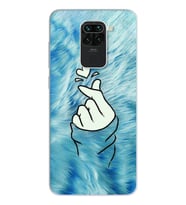 Parmak Tasarım Süper Şeffaf Silikon Telefon Kılıfı Xiomai Redmi Note 9