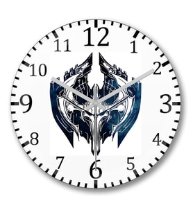 Noxus Crest Duvar Saati Bombeli Gercek Cam