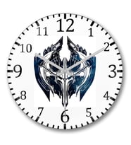 Noxus Crest Duvar Saati Bombeli Gercek Cam