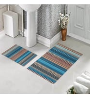Banyo Halısı Ikili Klozet Takımı Kaymaz Tabanlı (60 xm x 100 cm + 40 cm x 60 cm) 