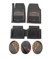 Nissan Primera 2002-2007 Uyumlu Ekstra Kanallı Havuzlu Paspas Seti Krom Meşe 4D