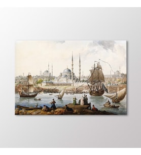 Arty Tablo Cami ve İstanbul Limanı Tablo (Karışık)