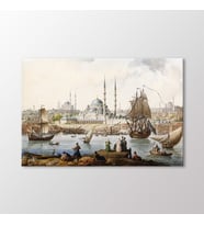 Arty Tablo Cami ve İstanbul Limanı Tablo (Karışık)