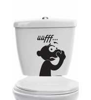 Uff Klozet Sticker (Siyah)