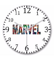 Marvel   Duvar  Saati Bombeli Gercek Cam