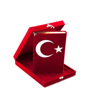 Kadife Plaketli Kuran-ı Kerim - Orta Boy - Ayyıldızlı