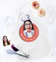 BK Gift Kişiye Özel Kolay Yetişmiyor Karikatür Beyaz Mutfak Önlüğü  2