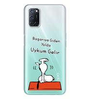 Snoopy Tasarımlı Süper Şeffaf Silikon Telefon Kılıfı Oppo A52-A72