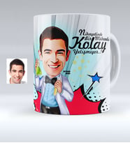BK Gift Kişiye Özel Bay Kimya Mühendisi Karikatürlü Beyaz Kupa Bardak  2
