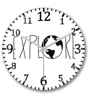 Explore Duvar Saati Bombeli Gercek Cam---Ücretsiz Kargo---