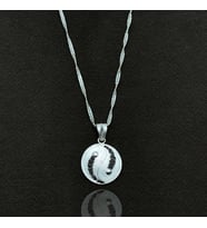 Ying Yang Model Elişçiliği Telkari Gümüş Bayan Kolye