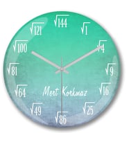 İsme Ve Kişiye Özel Matematik Formüllü Saati Bombeli Gercek Cam