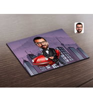 BK Gift Kişiye Özel Erkek Patron Karikatürlü Ahşap Puzzle-1