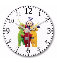 The Teletubbies    Duvar Saati Bombeli Gercek Cam
