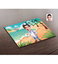 BK Gift Kişiye Özel Erkek Diş Hekimi Karikatürlü Ahşap Puzzle-3