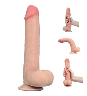 Love Toy Hareketli Dış Yüzey Özel Seri Ultra Yumuşak 23 Cm Realistik Penis