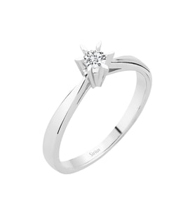 Sirius D Renk 0,15 Karat Pırlanta Tektaş Yüzük 0717R0260