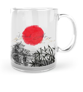 BK Gift Kişiye Özel Japan Tasarımlı Cam Kupa Bardak  1
