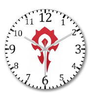For The Horde Duvar Saati Bombeli Gercek Cam