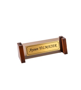 LOGOLU - BRONZ  MASA İSİMLİK EKONOMİK HEDİYE SK-47