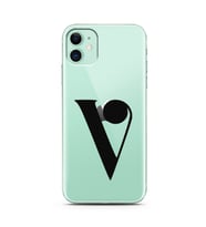 Iphone 11 Harf Tasarımlı Telefon Kılıfı V-Harfi 