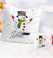BK Gift Kişiye Özel Yılbaşı Mutlu Yıllar Temalı Yastık Kupa Seti - 16