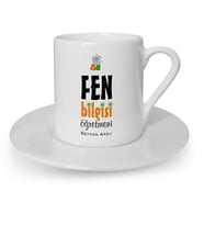BK Gift Kişiye Özel Fen Bilgisi Öğretmeni Türk Kahvesi Fincanı