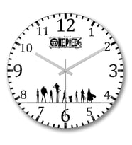 One Piece Beyaz Korsanlar Duvar Saati Bombeli Gercek Cam