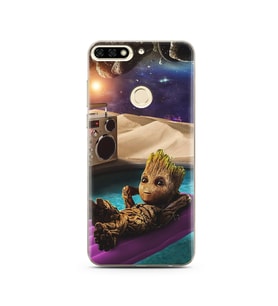 Baby Groot Tasarım Süper Şeffaf Silikon Telefon Kılıfı Huawei Honor 7C- y7 2018 