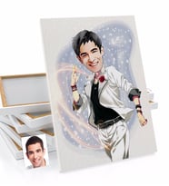 BK Gift Kişiye Özel Erkek Karikatürlü Kanvas Tablo 50x70cm-34