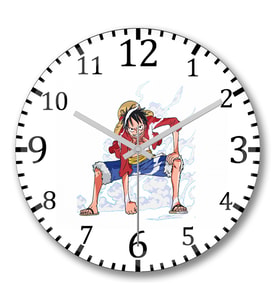 One Piece Duvar Saati Bombeli Gercek Cam