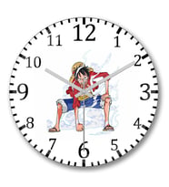 One Piece Duvar Saati Bombeli Gercek Cam