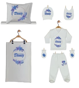 Pia Baby GL 1915-06 İsme Özel Yastık Battaniye Zıbın Set