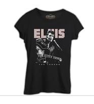 Elvis Presley - The Legend Siyah Kadın Tshirt