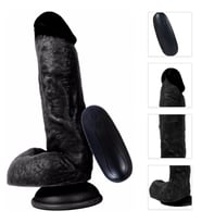 Dildo Series Siyah 15 Cm 10 Modlu Titreşimli Realistik Penis
