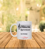 Kişiye Özel Müzik Öğretmeni Tasarımlı Kupa Bardak