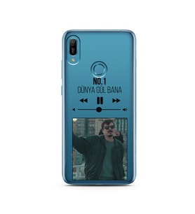 No.1 Mp3 Tasarımlı Süper Şeffaf Silikon Telefon Kılıfı Huawei Y6 Prime (2019)