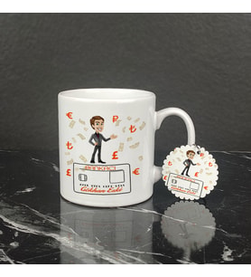 Bankacı Kupa Bardak ve Anahtarlık Set 002