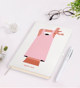 BK Gift Kişiye Özel Kadınlar Günü Tasarımlı Beyaz Defter Kalem Seti-23