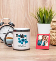 Makine Teknikeri Sihirli  Kupa Bardak ve Kırmızı Mini Çerçeve