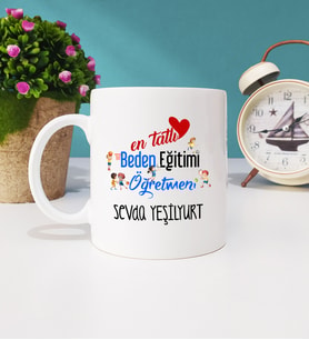 Mesajlı Beden Eğitimi Öğretmeni Kupa Bardak