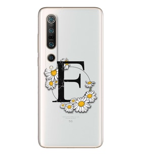 Papatya Harf Tasarım Süper Şeffaf Silikon Telefon Kılıfı Xiomai Mi10-pro E-Harfi