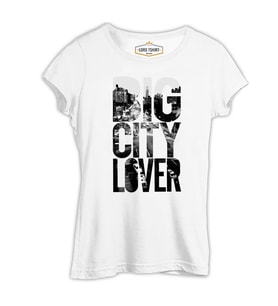 Big City Lover Beyaz Kadın Tshirt