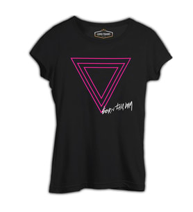 Lady Gaga - Born this Way Logo Siyah Kadın Tshirt